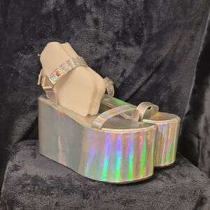 EGO Iridescent Platform Sandals